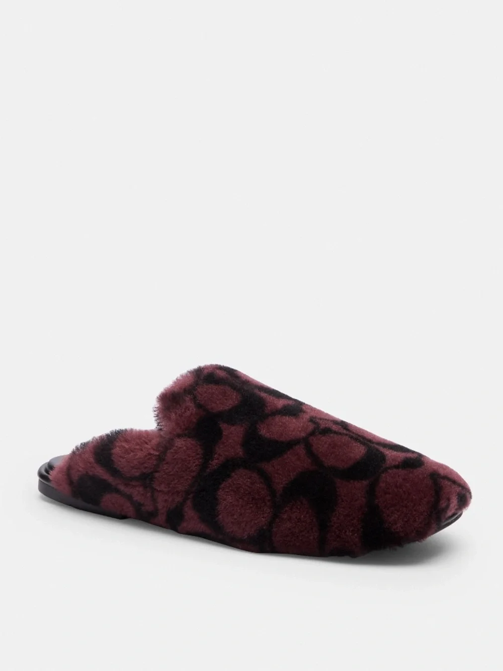 New Coach Slipper In Signature Shearling Brown/Black